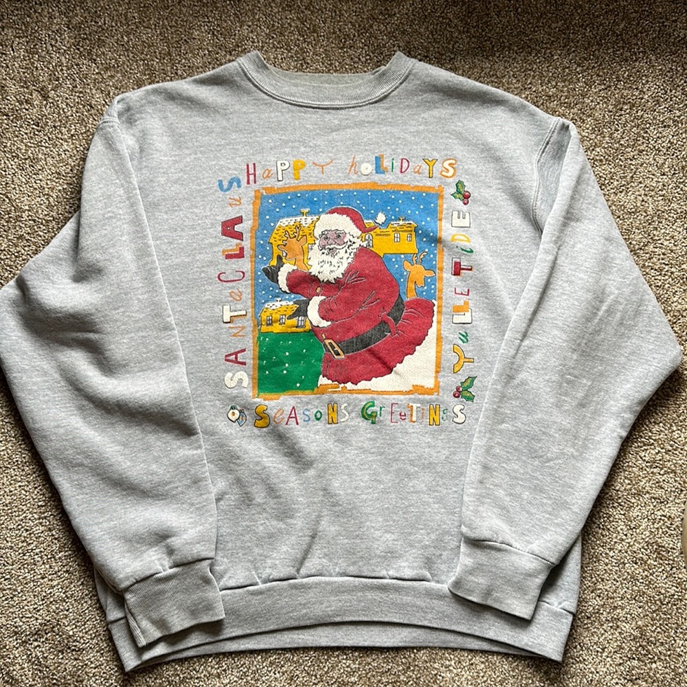 🎅 Vintage 90s Santa Claus Christmas Graphic Sweatshirt XL